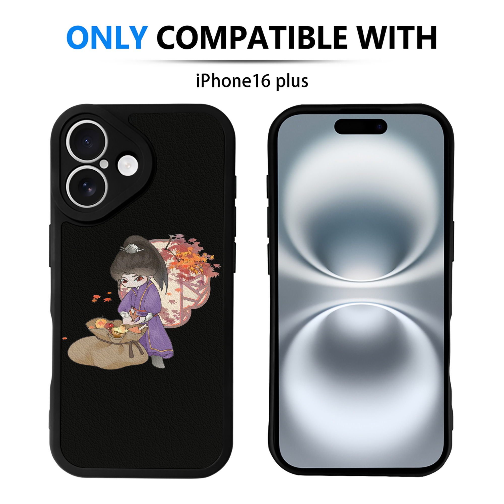 （画像用） Ne Zha 2 ナタ 魔童の大暴れ 【iPhone 16シリーズ対応】シリコンスマホケース（レザー調） 材質：シリコン